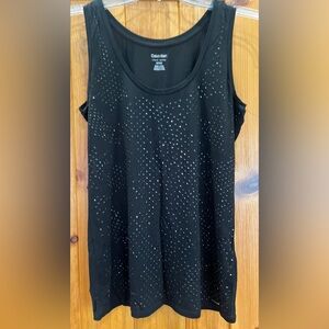 Calvin Klein Black Beaded Tank Top. Size M